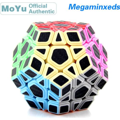 MoYu MeiLong Megaminxeds Magic Cube Carbon Fibre Sticker Dodecahedron Neo Speed Cube Puzzle Antistress Educational Toys