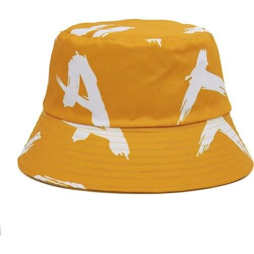 2021 Cotton Fashion Joker Letter Print Two Sides Bucket Hat Fisherman Hat Outdoor Travel Hat Sun Cap Hats for Men and Women 373