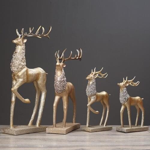 Couple Deer European Living Room Wine Cabinet Partition Cabinet Decoration Decoration Model Room Creative Elk Wedding Gift
