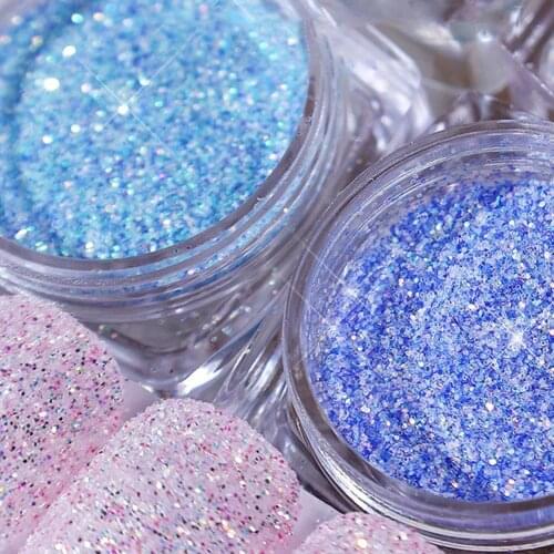 Aurora Effect Nail Art Powder Non-Floating Colorful Pastel Dust Ultra Fine Glitter Nail Powder for Manicure