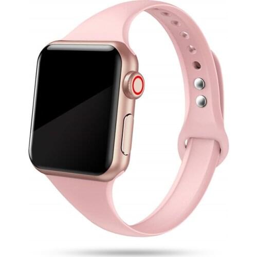Strap for Apple watch 6 band 44MM 40MM 38MM 42MM Silicone belt Slim Sport bracelet Watchband for correa iwatch series 5 4 3 SE 6