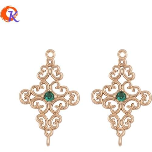 Cordial Design 30Pcs 12*19MM Jewelry Accessories/Charms/Genuine Gold Plating/DIY CZ Earrings Making/Hand Made/Earring Findings