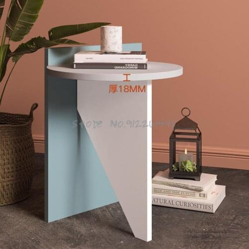 Nordic sofa coffee table balcony living room side table bedroom bedside table light luxury side table net red simple small table