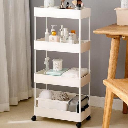 Kitchen quilted storage cabinet cart bathroom bathroom narrow gap storage refrigerator rack