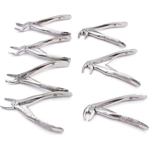 7pcs/set Dental Childrens Tooth Extraction Forcep Pliers Toolkit Orthodontic Dentist Surgical Instruments Tools Forceps