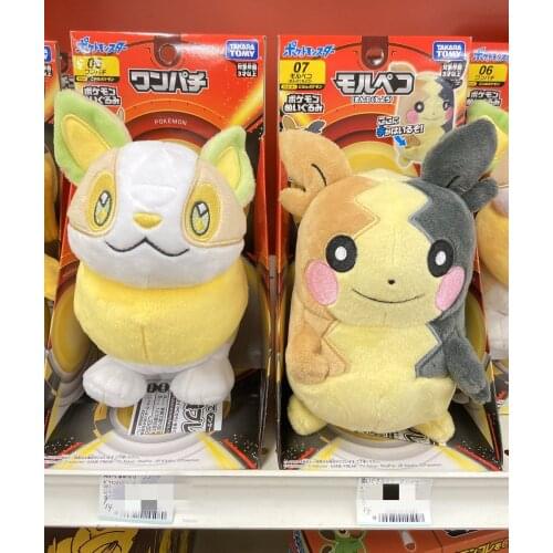 TAKARA TOMY Genuine Pokemon Yamper Morpeko Cute Plush Action Figure Model Toys