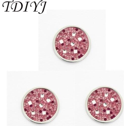 TDIYJ Fashion Alloy My Coin Interchangeable 33MM Crystal Coin Disc for Women Jewelry Necklace 1Pcs/lot