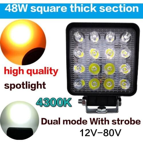 High Quality Spotlight 12V-80V LED Working Lamp Thick Section Work Light Driving Off-road Light Suitable for Excavators Trucks