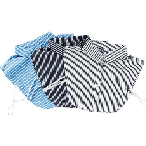 Decoration Necklaces Women Blouse Drop Shipping False Collar stripe Women Detachable Collars Stand