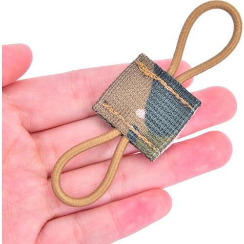 2pcs Outdoor Tactical Elastic Molle Ribbon Buckle Hunting Binding Retainer For PTT Antenna Stick Pipe