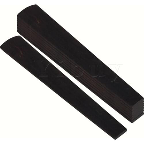 Yibuy Undyed Violin Ebony Fingerboard for 4/4 Violin 27cm Set of 10