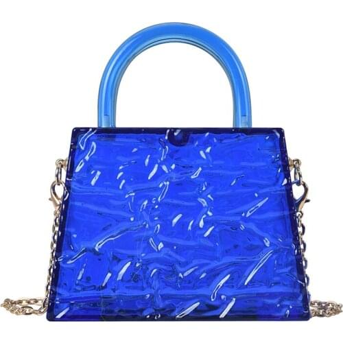 Ladies Transparent Crystal Handbag High Quality Clear Acrylic Box Evening Bag Women 2021 Summer Top Handle Dinner Clutch Purses