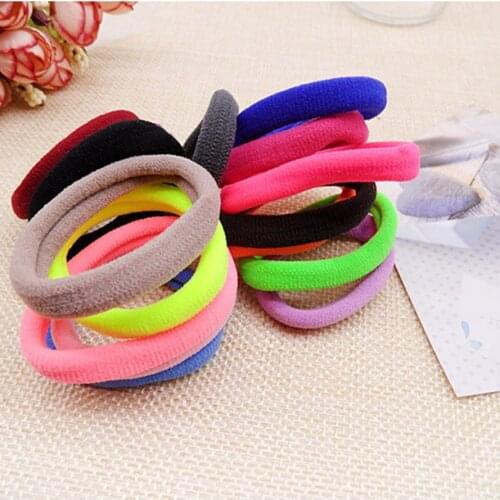 Light color Hair Ties 50 pcs lowest price Girl Elastic Hair Ties Band Rope Ponytail Bracelet 2018 August9