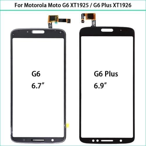 10PCS New For Motorola Moto G6 Plus Touch Screen Digitizer Sensor Touchscreen G6 XT1925 LCD Front Touch Glass Panel Lens Replace