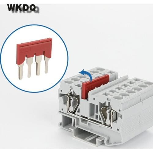 Jumper FBS4-8 Plug In Bridge for 6mm^2 wiring ST And PT DIN Rail Terminal Blocks L31.2/H30.8/W3.3mm 4seats Connector