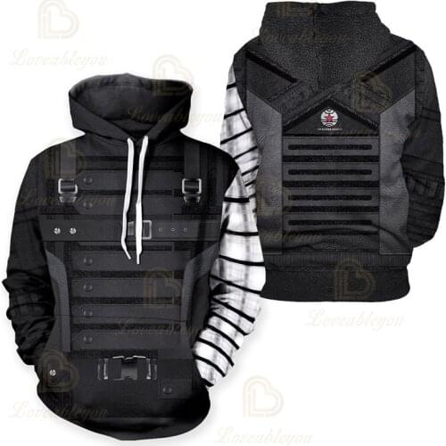 2020 Long Sleeve 3D Printed Super Soldier Winter Hoodies Sweatshirts Men Hoody Hooded Jacket Clothing