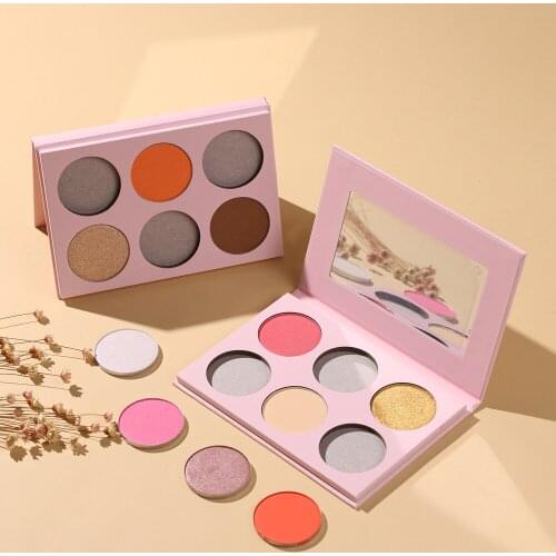 25 Pcs DIY Bronzer & Highlighter Palette Private Label Wholesale No Logo Makeup Contour Blush Palette Body Shimmer High Pigment