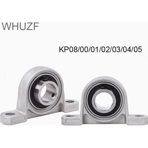 4pcs Zinc Alloy Diameter 8/10/12/15/17/20/25mm Bore Ball Bearing Pillow Block Mounted Support KP08 KP000 KP001 kp003 kp004 kp005