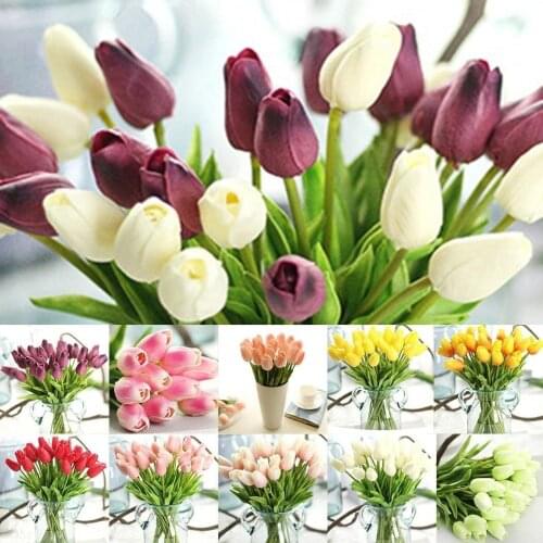 5Pcs/Set Artificial Flowers Tulip Simulation Decoration Artificial Fake Flower