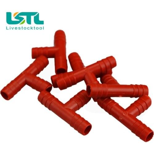 50 setsTee 9.5mm Rabbit Nipple Pipes Rabbit Waterer System Bird Drinking Fountain Quail Water Bowl