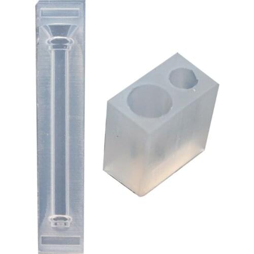 97QE 2Pcs/Set Wand Devil Horns Silicone Resin Epoxy Mold for DIY Crafts Hair Clip Casting Mould Jewelry Making Tools