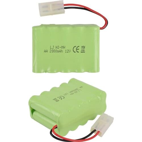 12V 2800mah battery for toy car tanks Rc robot trains boat guns parts Ni-MH AA rechargeable NiMH battery 12v X model 1-5pcs/set