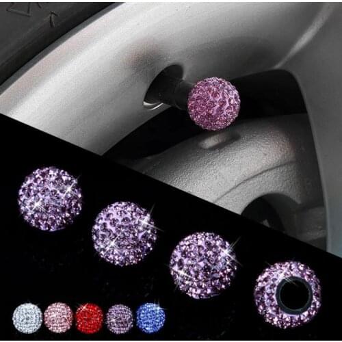 4Pcs/Set Diamond Car Wheel Tires Valves Tyre Stem Air valve Caps Car Accessries Dust Covers For Car Motorcycle