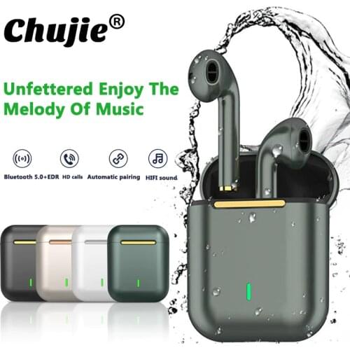 J18 TWS Bluetooth Headphones Music Earpiece Waterproof Touch Control Fidelity Sound For Iphone Huawei Xiaomi Wireless Earphones