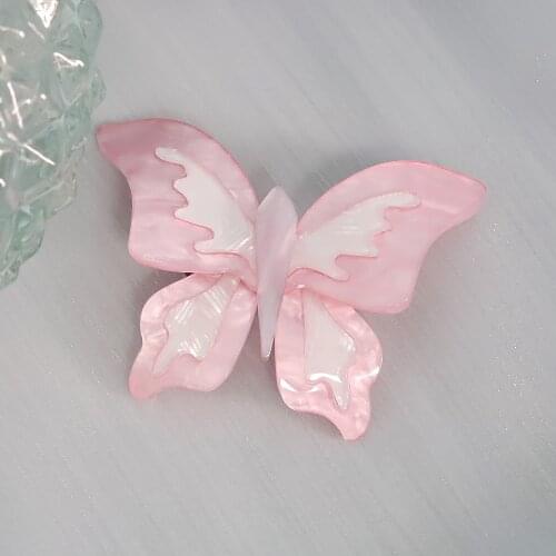 Safety Pins Brooch Men Women Shirt Clothing Pins Gift Butterfly Arcylic Handmade Badges Clothes Lapel Pin Badge Jewelry Gift