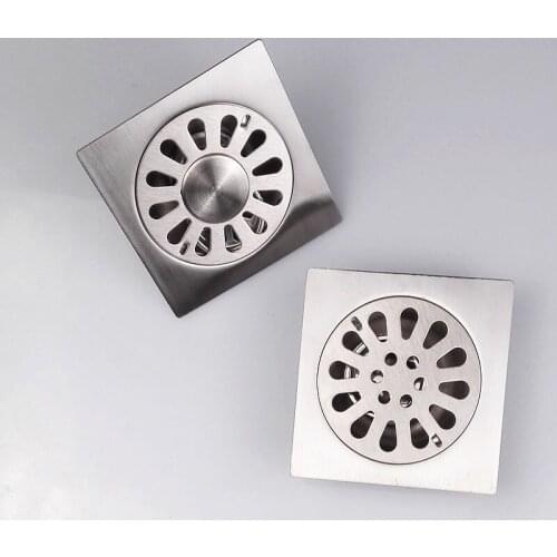 1pc 10CM*10CM Engineering Floor Drain Bathroom Balcony Stainless Steel Vanity Deodorant Floor Drain