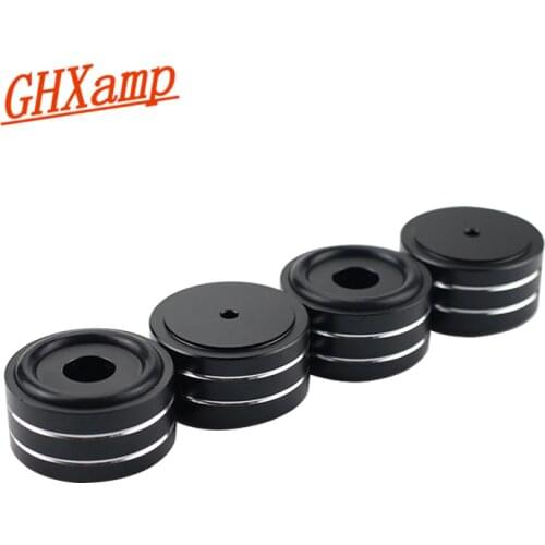 GHXAMP 4PCS 40*20MM Desktop Speaker Spikes Tube Amplifier DAC CD DVD player Full aluminum feet nail CNC High-END Aluminum