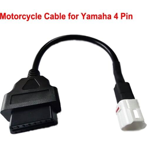OBD Motorcycle Cable Adapter for Motorcycle Yamaha 4 Pin Plug Cable Car Diagnostic Cable 4Pin to OBD2 16 pin Adapter