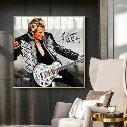 Famous Rock Singer Johnny Hallyday 5D Diamond Painting Mosaic Picture Jewelry Cross Stitch Kit Diamond Embroidery Unique Gift