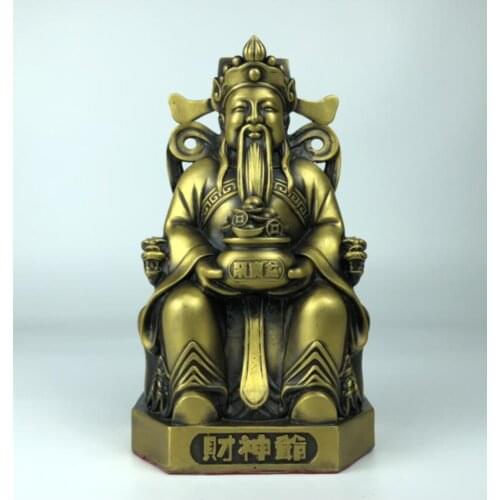 China brass seiko god of wealth crafts statue