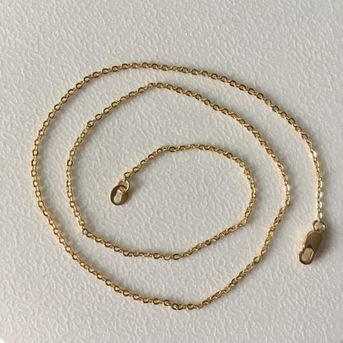 Foromance/ 2g 18" - YELLOW GOLD GP OVERLAY O shaped CIRCLE LINK CHAIN NECKLACE/Great Gift/Great Money Maker