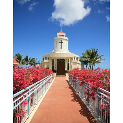 Red Flowers White House Photography Backdrops Photo Props Studio Background 5x7ft