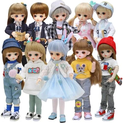 Fashion BJD Doll 1/6 Doll Joint Body 30cm Dolls For Girls Kawaii Cute Cool Including Clothes Shoes Full Set Toys For Girls Gifts