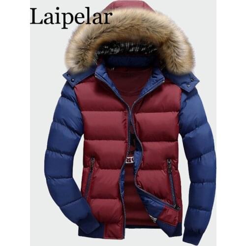 Laipelar Winter Mens Thick Coats Warm Male Jackets Padded Casual Hooded Thermal New Men Overcoats Mens Brand Clothing