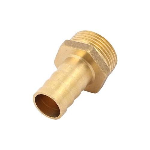 Brass 3/4BSP Male Thread to 16mm Hose Barb Straight Fitting Adapter Coupler