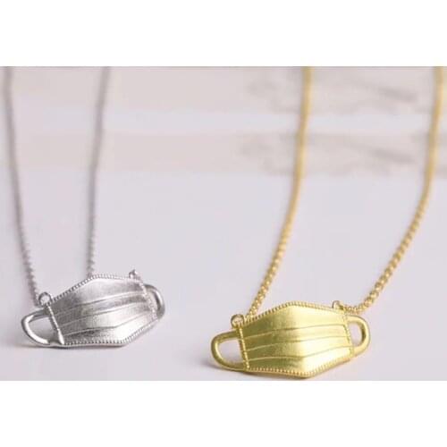 Hot Brand Fashion Jewelry Women Vintage Mask Design Lovely Necklace Party Fine Quality White Gold Color Cute Unique