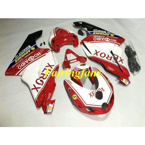Injection mold Fairings bodywork for DUCATI 749 999 05 06 ducati 749 999 2005 2006 Red white Fairing body kit+gifts DA02