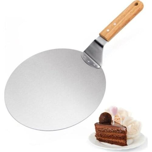 Pizza Shovel Stainless Steel Baking Pastry Tools Anti-scalding Pizzas Spatula Oak Handle Cake bake Kitchen Accessories Cocina