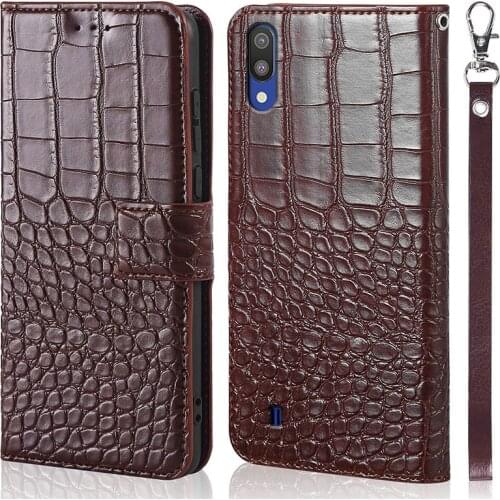 Magnet Flip Phone Case For Samsung Galaxy A10 A 10 SM-A105F A105 A105F Flip Leather Wallet Case For Galaxy A10 crocodile Case