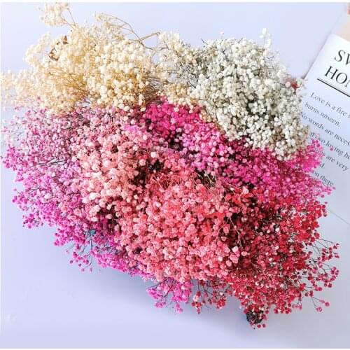 Natural Dry Gypsophile Fresh Forever Babysbreath Dried Preserved Flowers For DIY Eternal Flower Material Wedding Plant Supplies