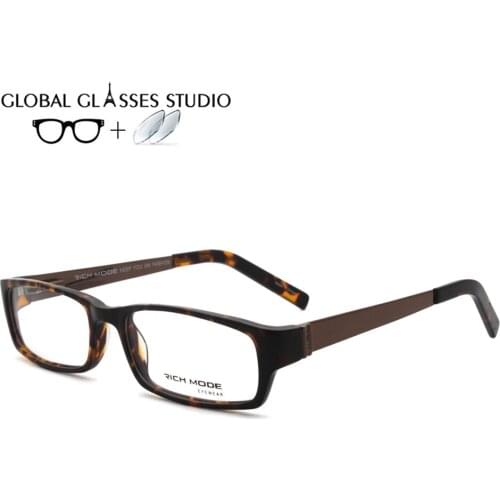 New Fashion Acetate Glasses Square Style Frames Men Women Prescription Myopia Reading Presbyopia Lens