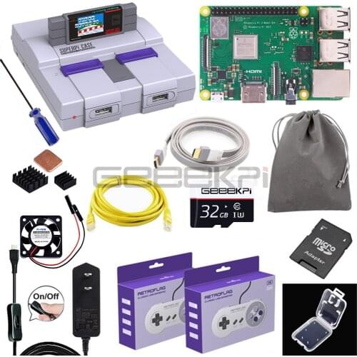 GeeekPi Retroflag Original SUPERPi CASE-U NESPi Case with Optional Game Controller Carry Bag for Raspberry Pi