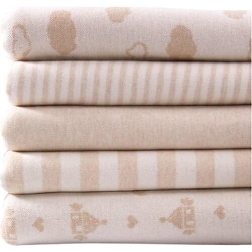 Striped Cotton Knitted Fabric For Baby Clothing Grade A Soft Comfortable Jersey Fabrics DIY Sewing Garment Materials 50x190cm