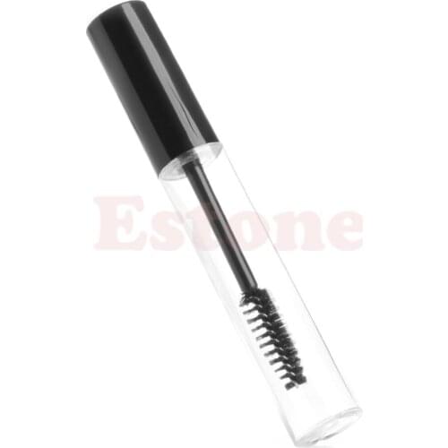 Portable 10mL Empty Mascara Tube Eyelash Vial Bottle Container Black Cap