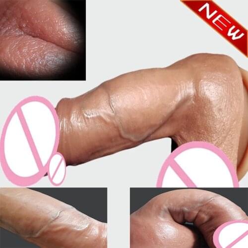 Skin Feeling Realistic Penis Huge Dildos For Women Lesbian Toys Big Fake Dick Silicone Females Masturbation Erotic Sex Tools 18