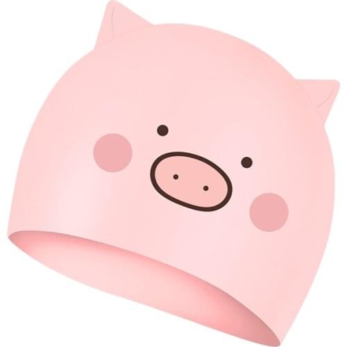 SEACMYDODO Original Cute Cartoon 2020 New Swimming Cap Swim Pool Hat for Boys Girls Flexible Silicone Hat Cover for Adult Kids